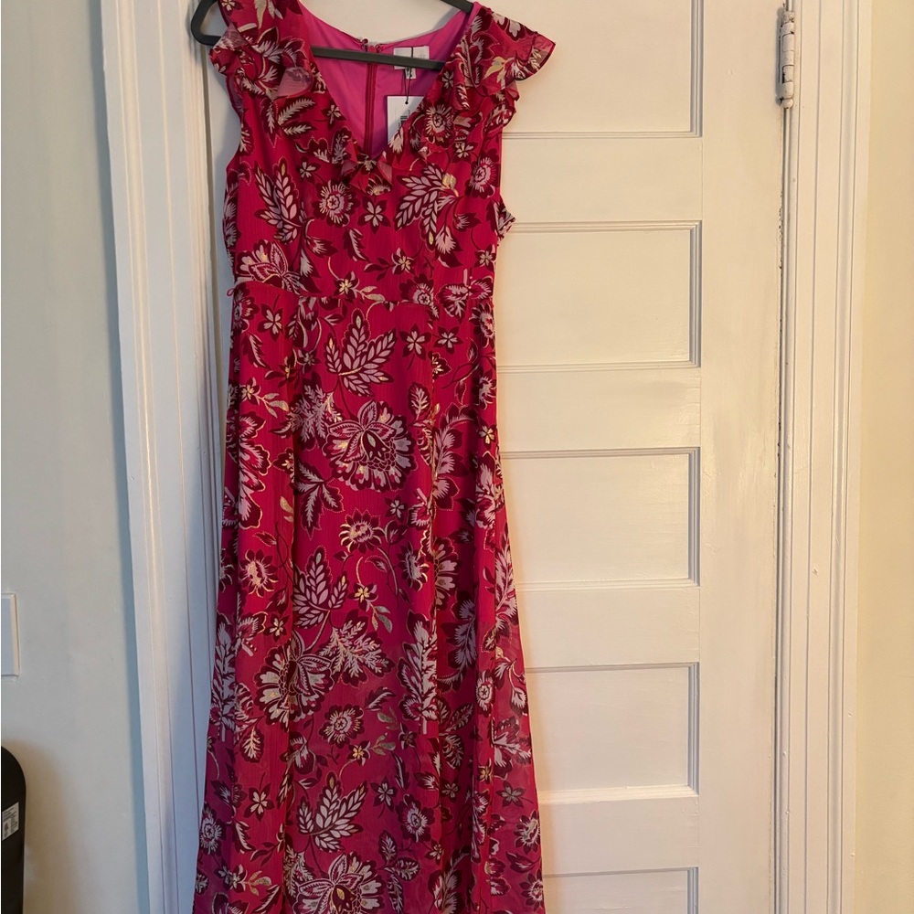 Sugarlips Red Ruffled Tiered Maxi Dress